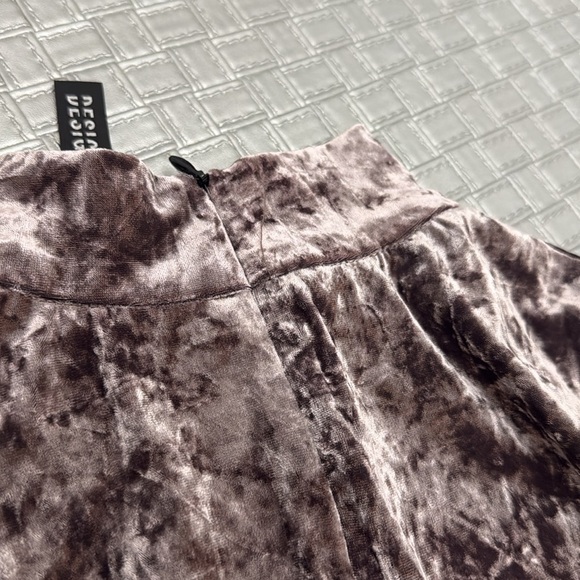 Design Lab Crushed Velvet Cold Shoulder Long Sleeve Dress Small - Picture 6 of 6